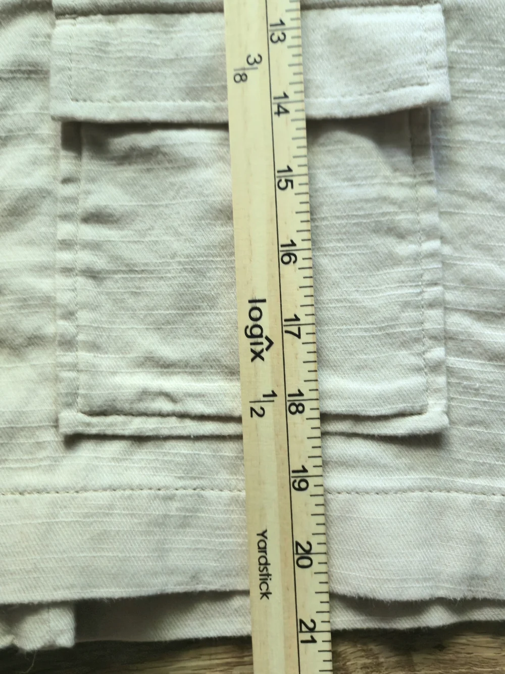 LOFT Utility Cotton Light Beige Button Front Jacket XS - Picture 6 of 6